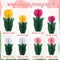 8 PCS Flower Honeycomb Decoration Tulip Honeycomb Decoration Mother's Day Decoration Tulip Decor Spring Decor Tulips Table Centerpieces Decorations Spring Decorations for Home Office